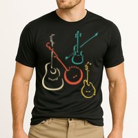 Retro Bluegrass Guitars Banjos Fiddles Mandolins Cooling Performance Crew T-Shirt