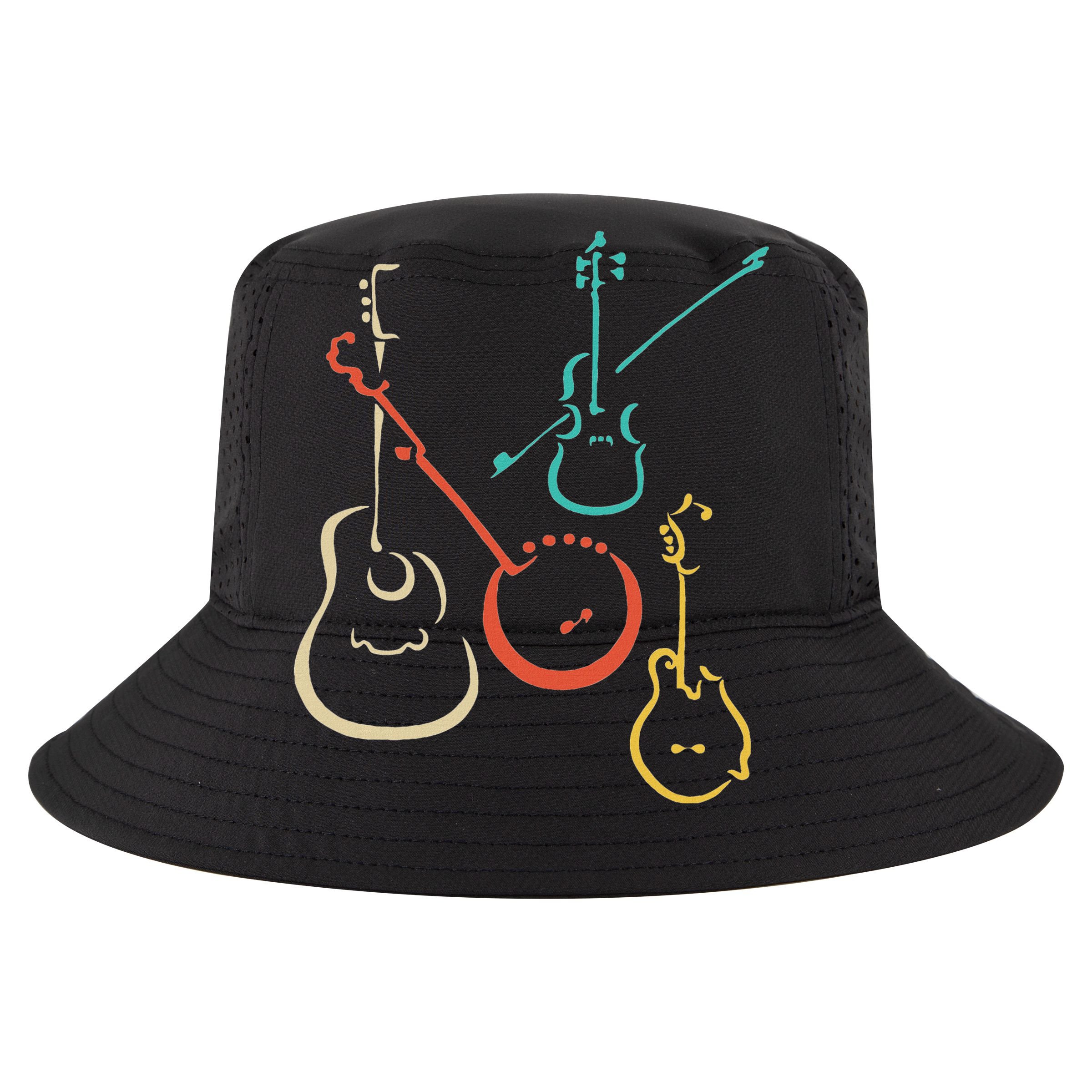 Retro Bluegrass Guitars Banjos Fiddles Mandolins Cooling Performance Crew T-Shirt