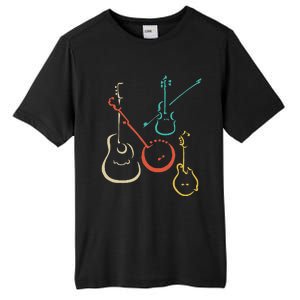 Retro Bluegrass Guitars Banjos Fiddles Mandolins Tall Fusion ChromaSoft Performance T-Shirt