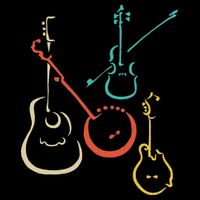 Retro Bluegrass Guitars Banjos Fiddles Mandolins 16 in Basic Backpack
