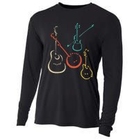 Retro Bluegrass Guitars Banjos Fiddles Mandolins Cooling Performance Long Sleeve Crew