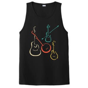 Retro Bluegrass Guitars Banjos Fiddles Mandolins PosiCharge Competitor Tank