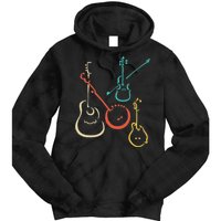 Retro Bluegrass Guitars Banjos Fiddles Mandolins Tie Dye Hoodie