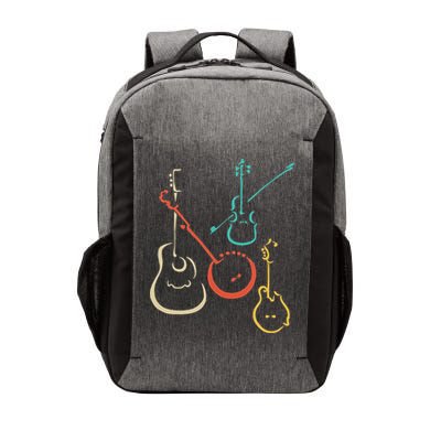 Retro Bluegrass Guitars Banjos Fiddles Mandolins Vector Backpack