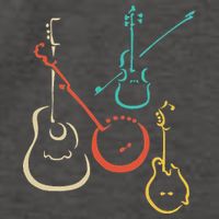 Retro Bluegrass Guitars Banjos Fiddles Mandolins Vector Backpack