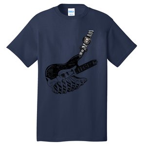 Rock Bass Guitar Skull Rock Guitarist Bass Player Musician Tall T-Shirt