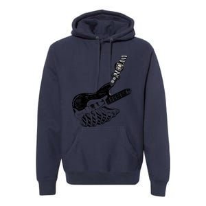 Rock Bass Guitar Skull Rock Guitarist Bass Player Musician Premium Hoodie