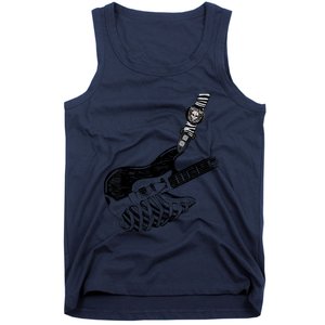 Rock Bass Guitar Skull Rock Guitarist Bass Player Musician Tank Top