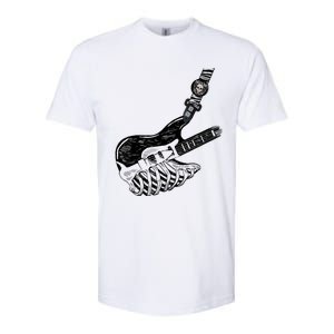 Rock Bass Guitar Skull Rock Guitarist Bass Player Musician Softstyle CVC T-Shirt