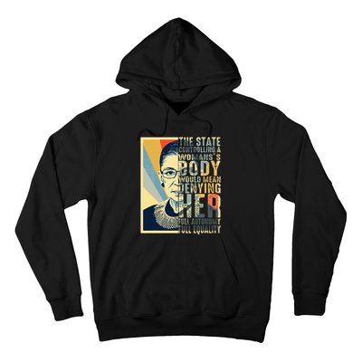 Ruth Bader Ginsburg My Body My Choice Rbg For Women Hoodie