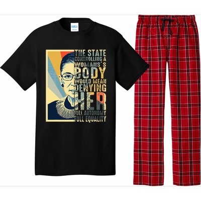 Ruth Bader Ginsburg My Body My Choice Rbg For Women Pajama Set