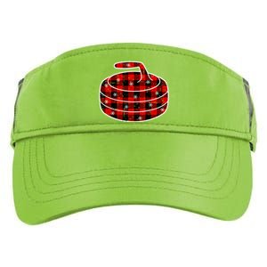 Red Black Green Plaid Christmas Sports Curling Xmas Gift Adult Drive Performance Visor