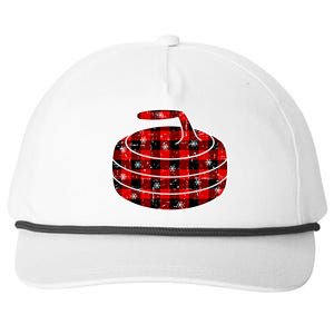 Red Black Green Plaid Christmas Sports Curling Xmas Gift Snapback Five-Panel Rope Hat