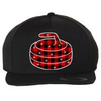 Red Black Green Plaid Christmas Sports Curling Xmas Gift Wool Snapback Cap