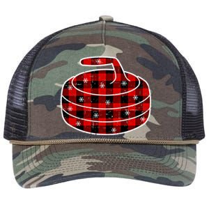 Red Black Green Plaid Christmas Sports Curling Xmas Gift Retro Rope Trucker Hat Cap