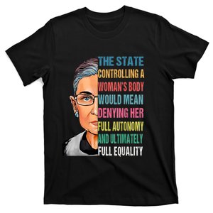 Ruth Bader Ginsburg RBG Pro Choice My Body My Choice Womens T-Shirt