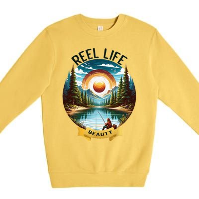 Reellife Beauty Grunge Hook Fishinglife Man Women Premium Crewneck Sweatshirt