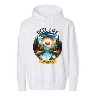 Reellife Beauty Grunge Hook Fishinglife Man Women Garment-Dyed Fleece Hoodie