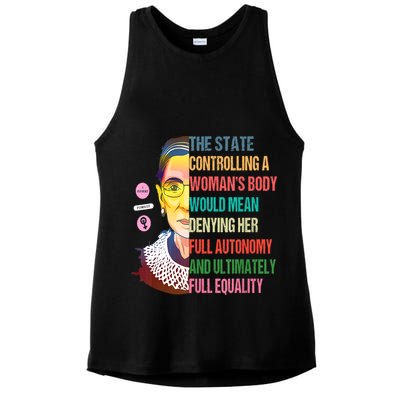 Ruth Bader Ginsburg Pro Choice Feminist RBG Supreme Court Ladies PosiCharge Tri-Blend Wicking Tank