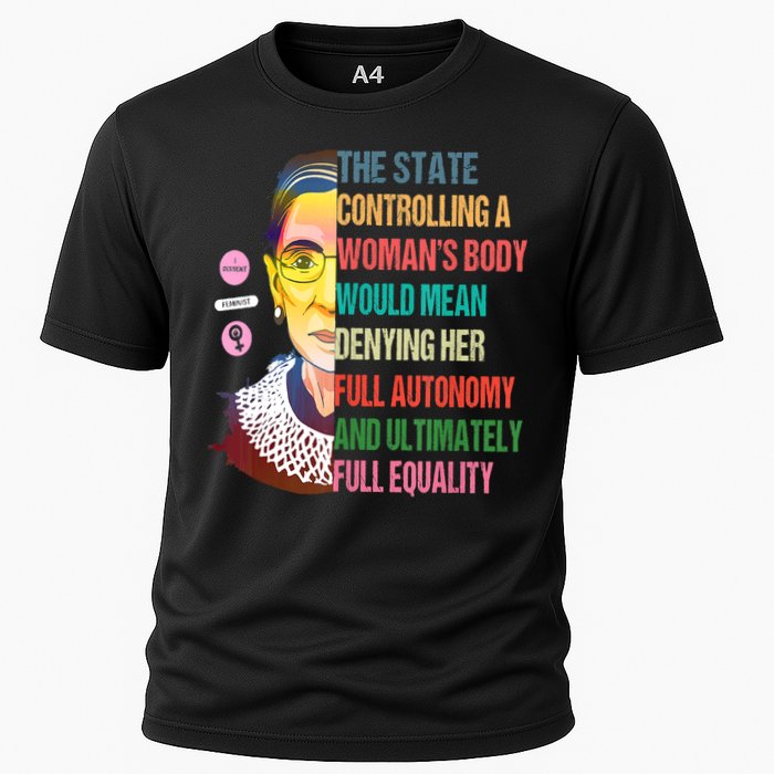 Ruth Bader Ginsburg Pro Choice Feminist RBG Supreme Court Cooling Performance Crew T-Shirt