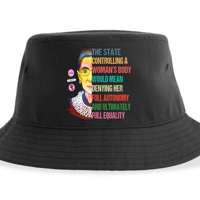 Ruth Bader Ginsburg Pro Choice Feminist RBG Supreme Court Sustainable Bucket Hat