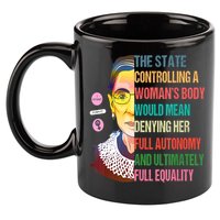 Ruth Bader Ginsburg Pro Choice Feminist RBG Supreme Court 11oz C Handle Ceramic Mug
