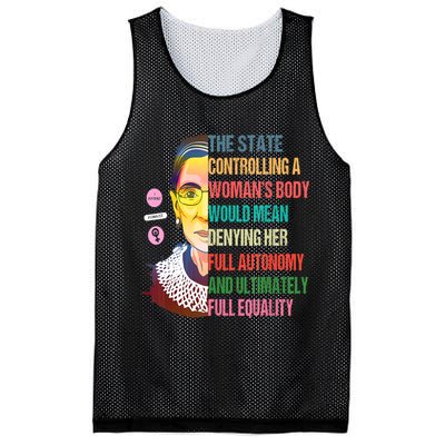 Ruth Bader Ginsburg Pro Choice Feminist RBG Supreme Court Mesh Reversible Basketball Jersey Tank
