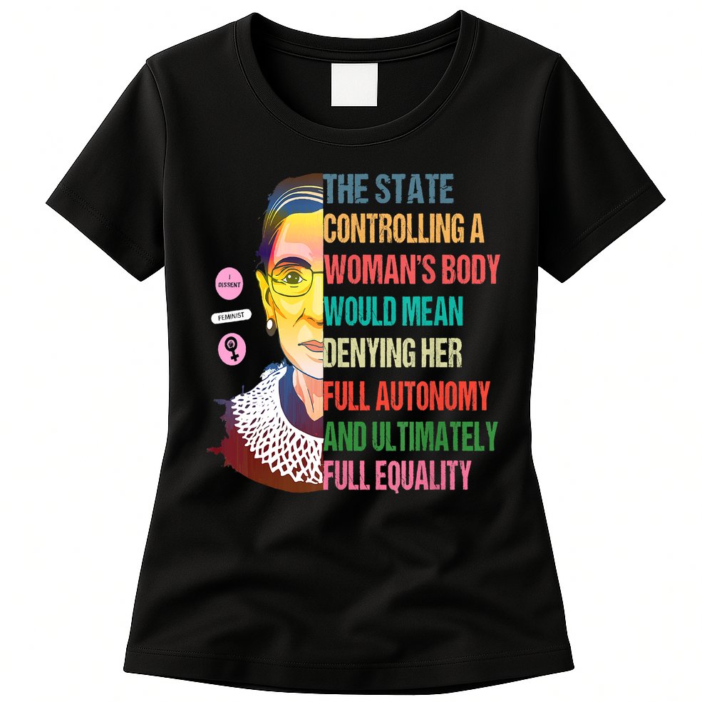 Ruth Bader Ginsburg Pro Choice Feminist RBG Supreme Court Womens T-Shirt