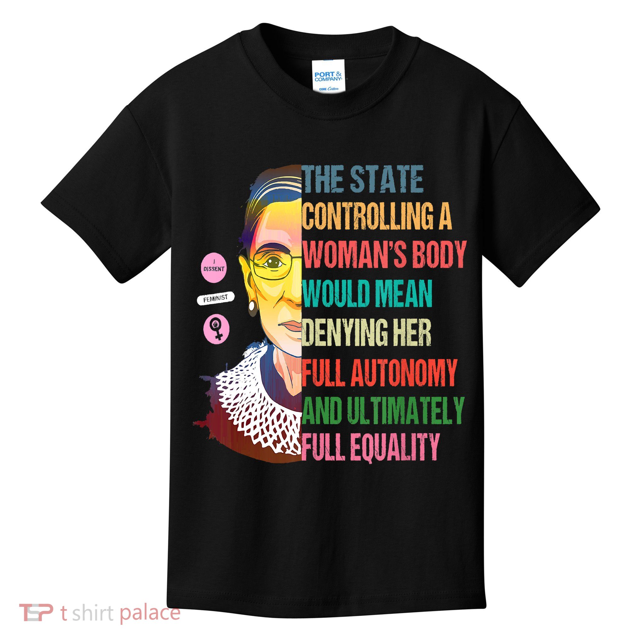 Ruth Bader Ginsburg Pro Choice Feminist RBG Supreme Court Kids T-Shirt