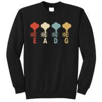 Retro Bass Guitar Player EADG Vintage Guitarist Musician Sweatshirt