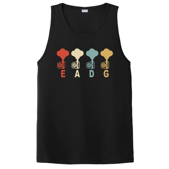 Retro Bass Guitar Player EADG Vintage Guitarist Musician PosiCharge Competitor Tank