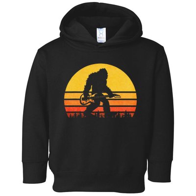 Retro Bigfoot Guitar Vintage Sasquatch Rocker Tee Toddler Hoodie