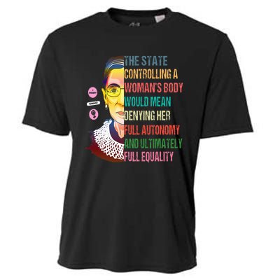 Ruth Bader Ginsburg My Body My Choice Feminist Cooling Performance Crew T-Shirt