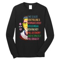 Ruth Bader Ginsburg My Body My Choice Feminist Long Sleeve Shirt