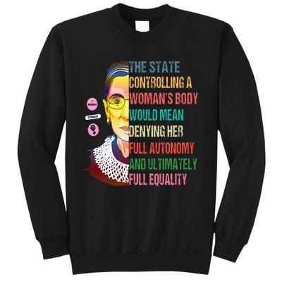 Ruth Bader Ginsburg My Body My Choice Feminist Sweatshirt