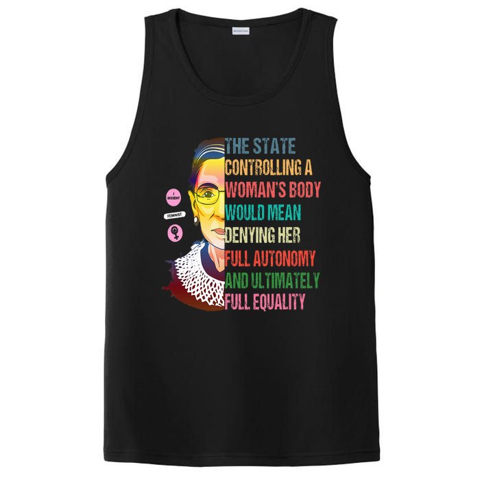 Ruth Bader Ginsburg My Body My Choice Feminist PosiCharge Competitor Tank