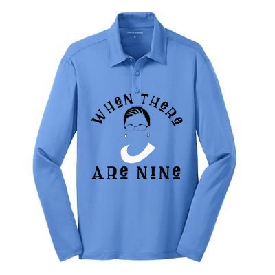 Ruth Bader Ginsburg Female Attorney Feminist Silk Touch Performance Long Sleeve Polo