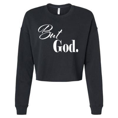 Religious But God Cropped Pullover Crew