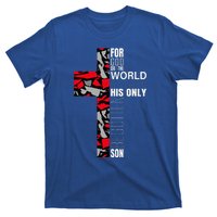 Red Black Gray Christian Cross Bible Verse Gifts Graphic T-Shirt