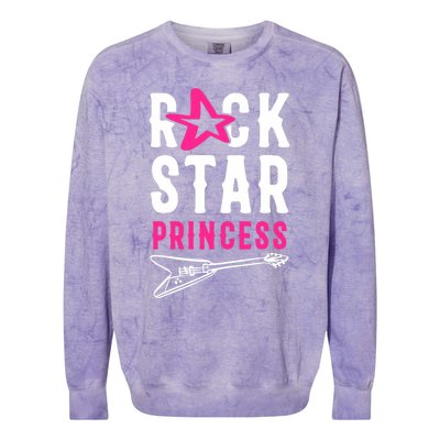 Rockstar Birthday Girl Rock Star Princess Party Music Colorblast Crewneck Sweatshirt