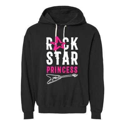 Rockstar Birthday Girl Rock Star Princess Party Music Garment-Dyed Fleece Hoodie