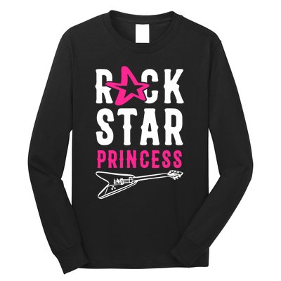 Rockstar Birthday Girl Rock Star Princess Party Music Long Sleeve Shirt