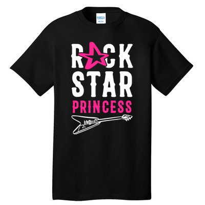 Rockstar Birthday Girl Rock Star Princess Party Music Tall T-Shirt