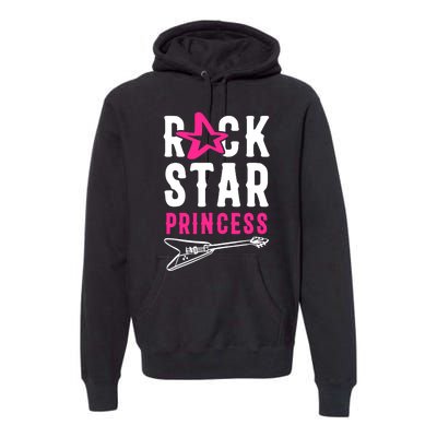 Rockstar Birthday Girl Rock Star Princess Party Music Premium Hoodie