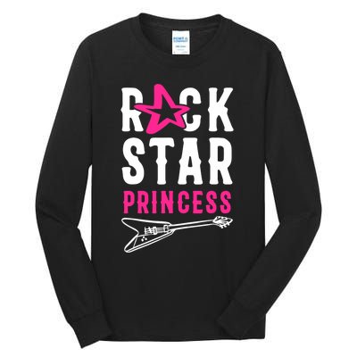 Rockstar Birthday Girl Rock Star Princess Party Music Tall Long Sleeve T-Shirt