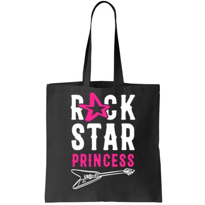 Rockstar Birthday Girl Rock Star Princess Party Music Tote Bag