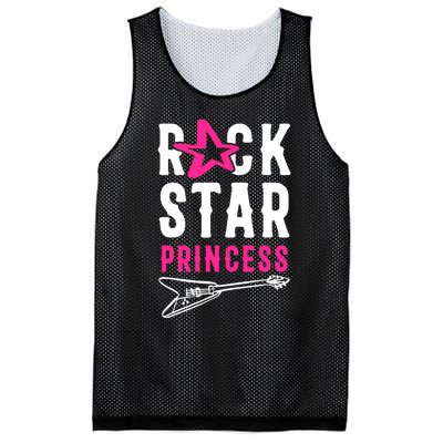 Rockstar Birthday Girl Rock Star Princess Party Music Mesh Reversible Basketball Jersey Tank