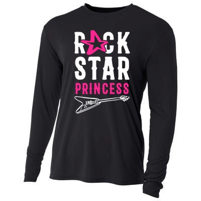 Rockstar Birthday Girl Rock Star Princess Party Music Cooling Performance Long Sleeve Crew