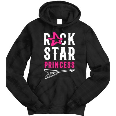 Rockstar Birthday Girl Rock Star Princess Party Music Tie Dye Hoodie