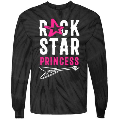 Rockstar Birthday Girl Rock Star Princess Party Music Tie-Dye Long Sleeve Shirt